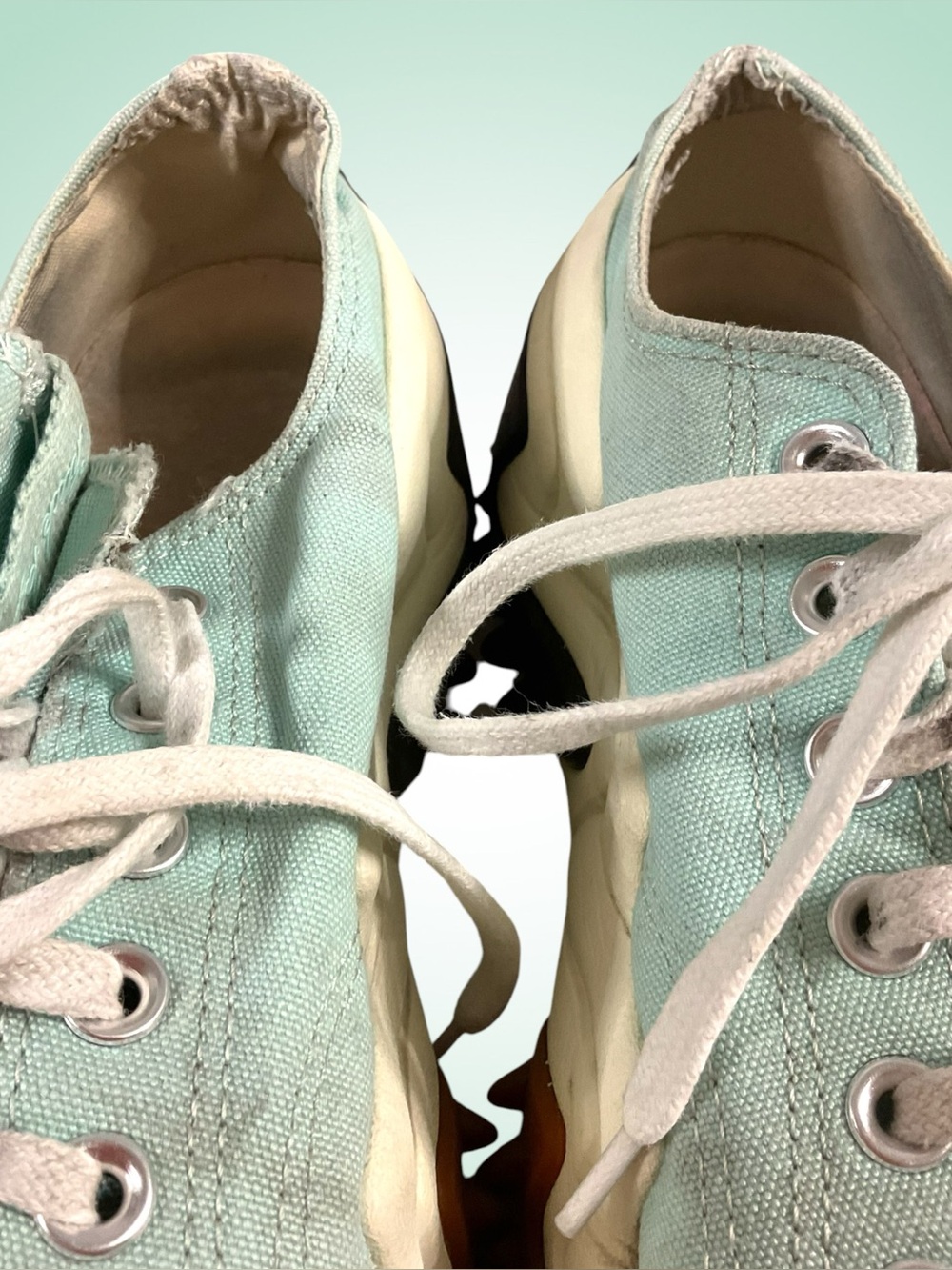 Converse Run Star Wave-Soled Sneakers in Mint Green/Cream Unisex 27.6cm M 9/W 11 - Picture 7 of 14